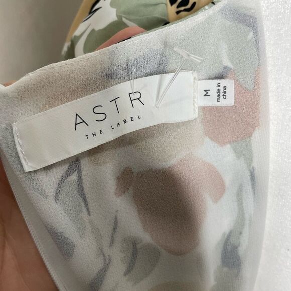 ASTR The Label Poplin Square Neck Floral Midi Dress Medium - Picture 11 of 11